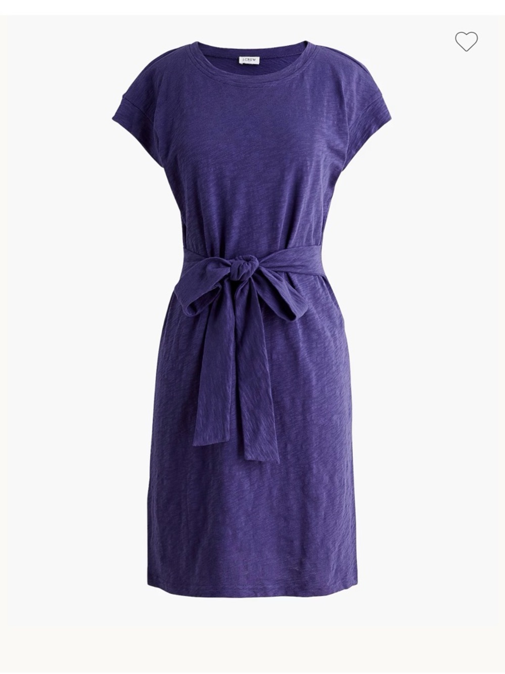 J. Crew Factory Purple/Blue Tie Front T-Shirt Dress Large Cotton Casual Summer
